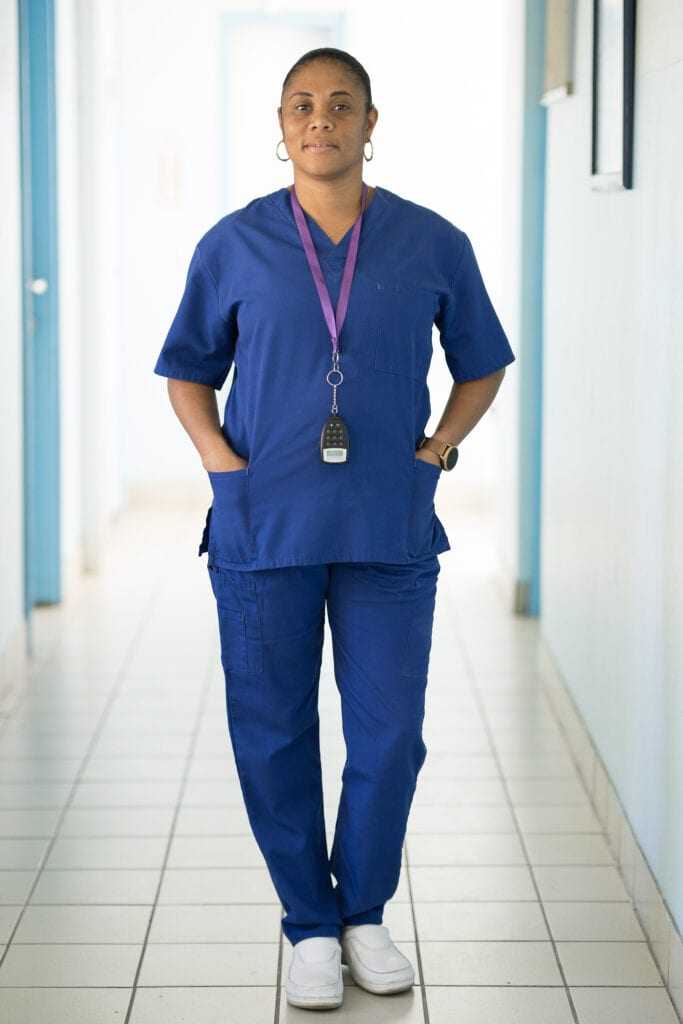 An SEHCF nurse at Queen Beatrix Medical Center